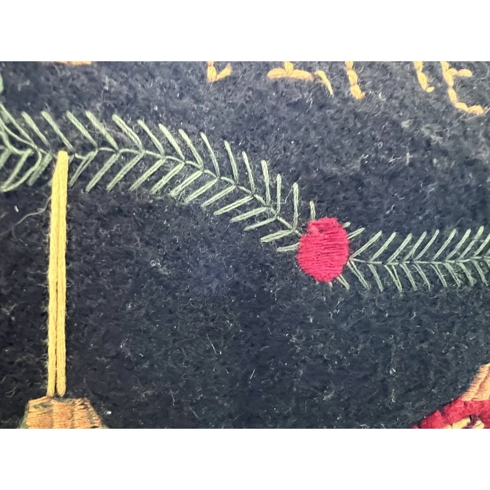 Appliqué Christmas Tree Decorative Pillow Long 